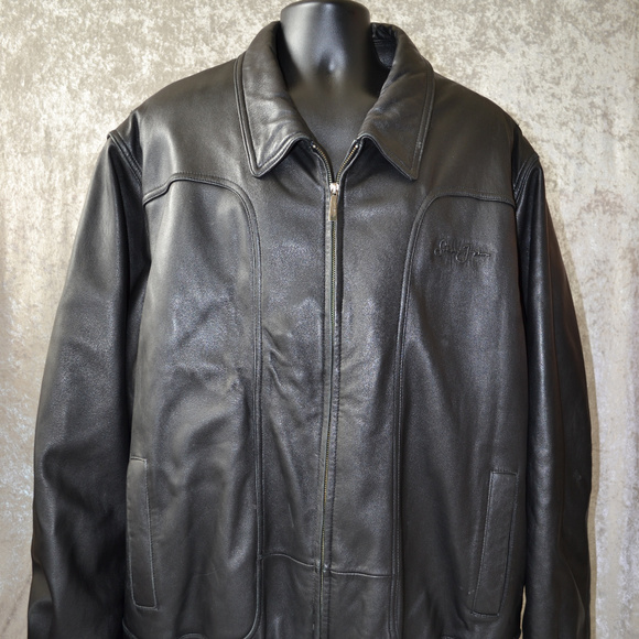 Sean John Leather Motorcycle Jacket 
